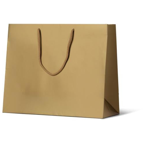 Laminated Matte Madison Paper Bag - Gold - Concord Paper Bags